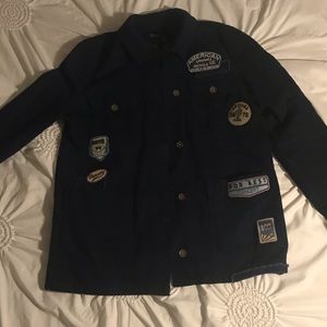 Zara Trafaluc Patch Army Trucker Jacket